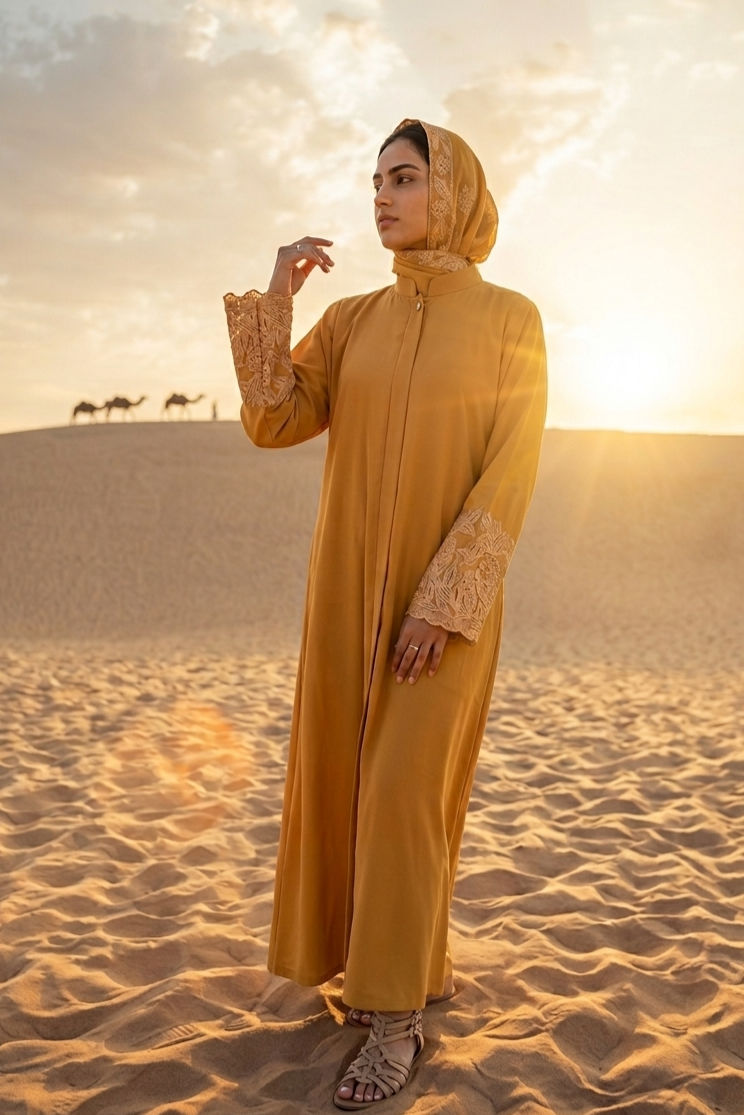 Golden Desert Abaya