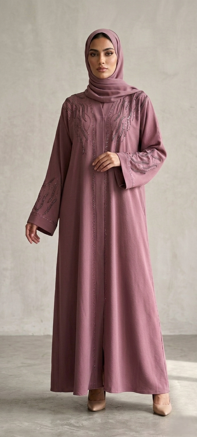 Mauve Serenity Abaya