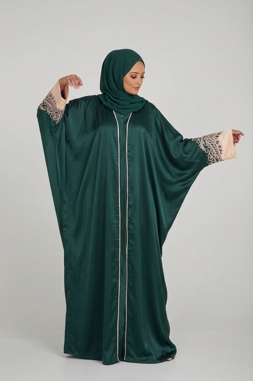 Emerald Flow Kaftan Abaya